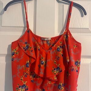 Floral Red Women's Top